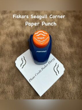 Fiskars Seagull Corner Paper Punch - Blue and Orange